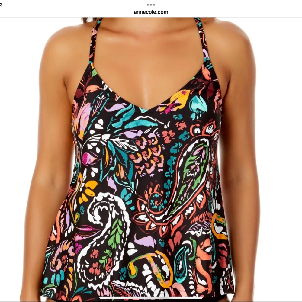 Anne Cole Colorful Paisley Swim Top and bottoms